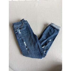 Pistola Distressed Skinny Jeans Dark Wash High Rise Size 29